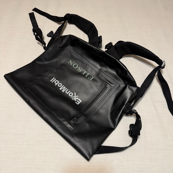 Filson Black Roll-Top Backpack with ExxonMobil Logo - Picture 2 of 12